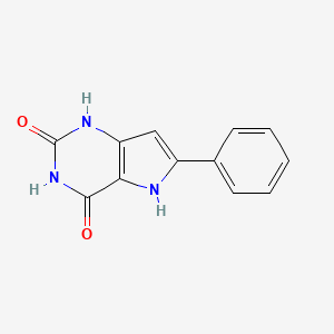 molecular formula C12H9N3O2 B1313181 6-苯基-5H-吡咯并[3,2-d]嘧啶-2,4-二醇 CAS No. 34771-39-6