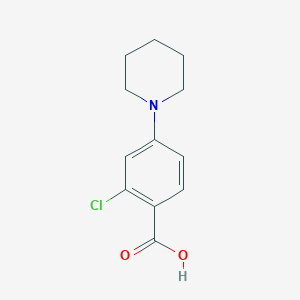 molecular formula C12H14ClNO2 B1313184 2-Chloro-4-piperidinobenzenecarboxylic acid CAS No. 313674-11-2