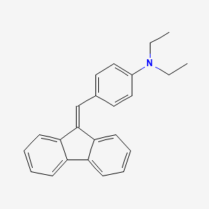 molecular formula C24H23N B13131841 N,N-Diethyl-4-[(9H-fluoren-9-ylidene)methyl]aniline CAS No. 88695-22-1