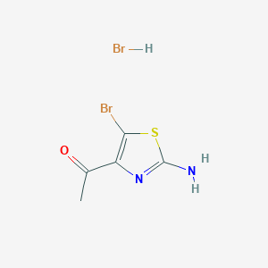 molecular formula C5H6Br2N2OS B13131905 1-(2-Amino-5-bromothiazol-4-yl)ethanonehydrobromide 