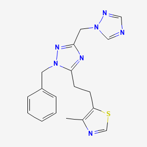 5-(2-(3-((1H-1,2,4-Triazol-1-yl)methyl)-1-benzyl-1H-1,2,4-triazol-5-yl)ethyl)-4-methylthiazole