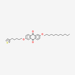 2-(Dodecyloxy)-6-((5-(thiophen-3-yl)pentyl)oxy)anthracene-9,10-dione