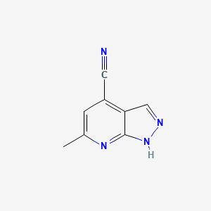 6-Methyl-1H-pyrazolo[3,4-b]pyridine-4-carbonitrile