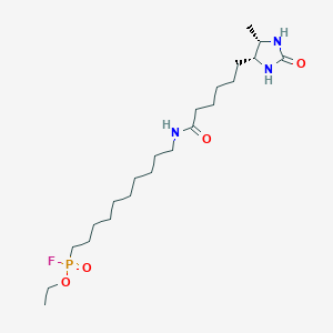 molecular formula C22H43FN3O4P B13131978 Ethyl(10-(6-((4R,5S)-5-methyl-2-oxoimidazolidin-4-yl)hexanamido)decyl)phosphonofluoridate 