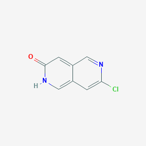 molecular formula C8H5ClN2O B13132035 7-Chloro-2,6-naphthyridin-3(2H)-one 