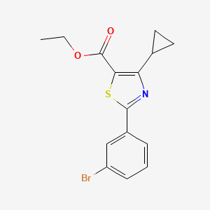 Ethyl2-(3-bromophenyl)-4-cyclopropylthiazole-5-carboxylate