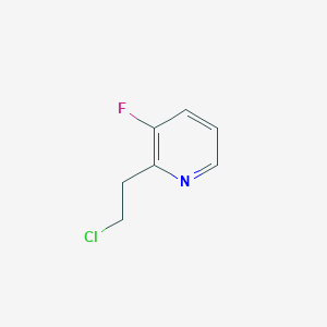 molecular formula C7H7ClFN B13132058 2-(2-Chloroethyl)-3-fluoropyridine 