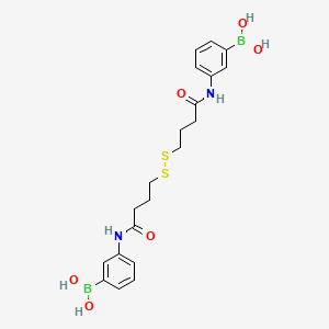 {Disulfanediylbis[(1-oxobutane-4,1-diyl)azanediyl-3,1-phenylene]}diboronic acid