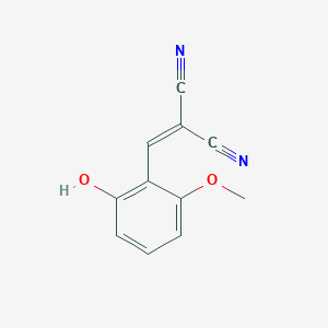 molecular formula C11H8N2O2 B13132109 2-(2-Hydroxy-6-methoxybenzylidene)malononitrile 