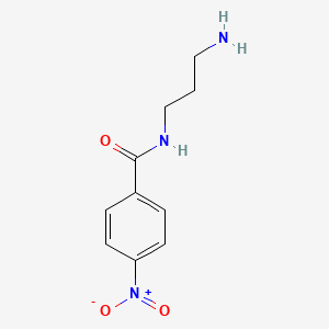molecular formula C10H13N3O3 B1313212 苯甲酰胺，N-(3-氨基丙基)-4-硝基- CAS No. 88342-18-1
