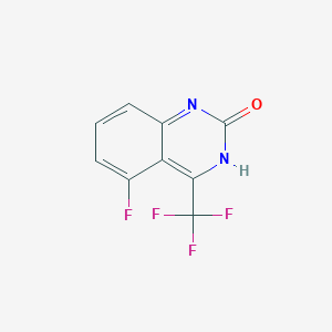 molecular formula C9H4F4N2O B13132132 5-fluoro-4-trifluoromethylquinazolin-2(1H)-one 