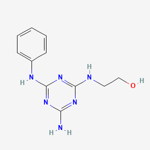 2-[(4-Amino-6-anilino-1,3,5-triazin-2-yl)amino]ethan-1-ol