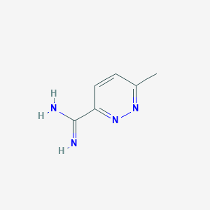 molecular formula C6H8N4 B13132194 6-Methylpyridazine-3-carboximidamide 