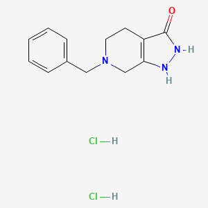 6-benzyl-2,4,5,7-tetrahydro-1H-pyrazolo[3,4-c]pyridin-3-one;dihydrochloride