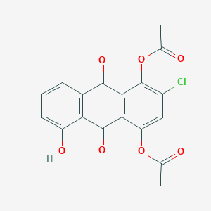 2-Chloro-5-hydroxy-9,10-dioxo-9,10-dihydroanthracene-1,4-diyl diacetate