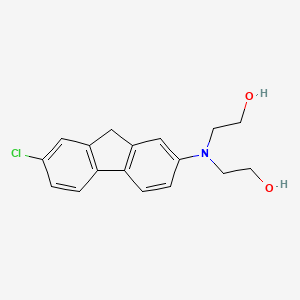 molecular formula C17H18ClNO2 B13132238 2,2'-[(7-Chloro-9h-fluoren-2-yl)imino]diethanol CAS No. 6583-86-4