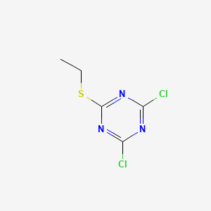 molecular formula C5H5Cl2N3S B13132241 2,4-Dichloro-6-(ethylsulfanyl)-1,3,5-triazine CAS No. 13733-90-9