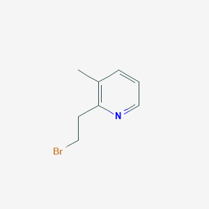 molecular formula C8H10BrN B13132261 2-(2-Bromoethyl)-3-methylpyridine 