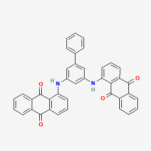 molecular formula C40H24N2O4 B13132267 1,1'-([1,1'-Biphenyl]-3,5-diylbis(azanediyl))bis(anthracene-9,10-dione) CAS No. 89593-82-8