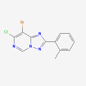 8-Bromo-7-chloro-2-(2-methylphenyl)-[1,2,4]triazolo[1,5-c]pyrimidine