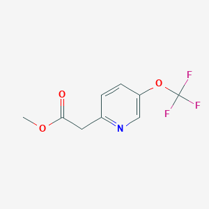 molecular formula C9H8F3NO3 B13132291 Methyl 2-(5-(trifluoromethoxy)pyridin-2-yl)acetate 