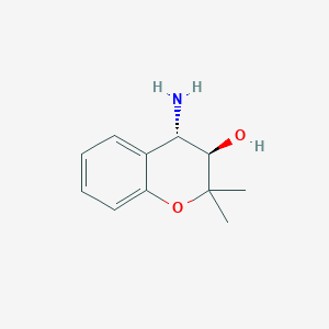 molecular formula C11H15NO2 B13132299 (3R,4S)-4-amino-2,2-dimethyl-3,4-dihydrochromen-3-ol 