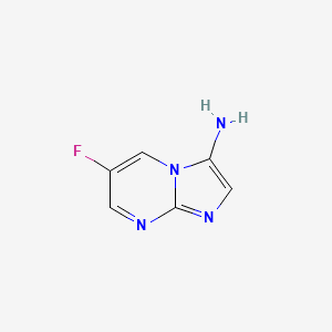 molecular formula C6H5FN4 B13132378 6-Fluoroimidazo[1,2-a]pyrimidin-3-amine 