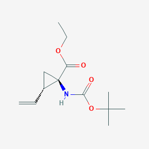 molecular formula C13H21NO4 B1313239 (1R,2S)-乙基1-((叔丁氧羰基)氨基)-2-乙烯基环丙烷羧酸酯 CAS No. 259217-95-3