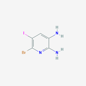 6-Bromo-5-iodopyridine-2,3-diamine