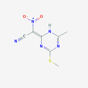 2-(4-Methyl-6-(methylthio)-1,3,5-triazin-2(1H)-ylidene)-2-nitroacetonitrile