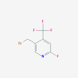 molecular formula C7H4BrF4N B13132478 5-(Bromomethyl)-2-fluoro-4-(trifluoromethyl)pyridine 