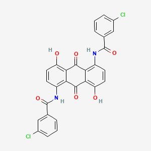 N,N'-(9,10-Dihydro-4,8-dihydroxy-9,10-dioxoanthracene-1,5-diyl)bis(3-chlorobenzamide)