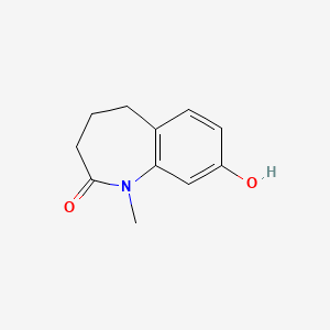 molecular formula C11H13NO2 B13132502 8-Hydroxy-1-methyl-1,3,4,5-tetrahydro-2H-benzo[b]azepin-2-one 