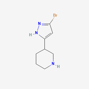 3-(5-Bromo-1H-pyrazol-3-yl)piperidine