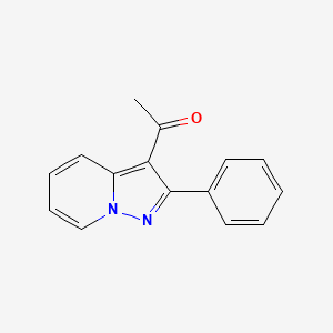 molecular formula C15H12N2O B1313256 1-(2-フェニルピラゾロ[1,5-a]ピリジン-3-イル)-1-エタノン CAS No. 122643-81-6