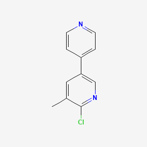 molecular formula C11H9ClN2 B13132584 6-Chloro-5-methyl-3,4'-bipyridine 