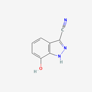 molecular formula C8H5N3O B13132600 7-Hydroxy-1H-indazole-3-carbonitrile 