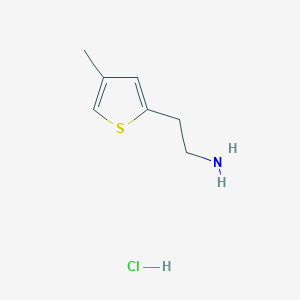 molecular formula C7H12ClNS B13132615 2-(4-Methylthiophen-2-YL)ethan-1-amine hcl 