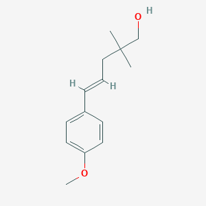 molecular formula C14H20O2 B13132619 5-(4-Methoxyphenyl)-2,2-dimethylpent-4-en-1-ol 