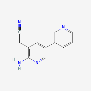 2-(2-Amino-5-pyridin-3-ylpyridin-3-yl)acetonitrile