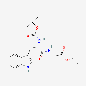 molecular formula C20H27N3O5 B13132632 Boc-Trp-Gly-Oet CAS No. 38428-01-2