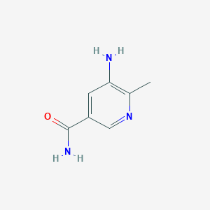 molecular formula C7H9N3O B13132634 5-Amino-6-methylnicotinamide 