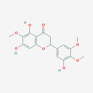 molecular formula C18H18O8 B1313265 5,7,3'-三羟基-6,4',5'-三甲氧基黄烷酮 CAS No. 310888-07-4