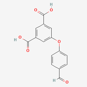 molecular formula C15H10O6 B13132678 5-(4-Formylphenoxy)isophthalic acid 