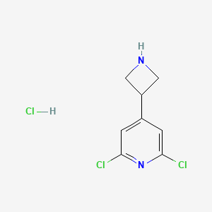 molecular formula C8H9Cl3N2 B13132721 4-(Azetidin-3-yl)-2,6-dichloropyridine hydrochloride 