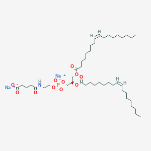 molecular formula C46H82NNa2O11P B13132742 9,11,15-Trioxa-6-aza-10-phosphatritriacont-24-enoicacid,10-hydroxy-5,16-dioxo-13-[[(9Z)-1-oxo-9-octadecen-1-yl]oxy]-,10-oxide,sodiumsalt,(13R,24Z)- 