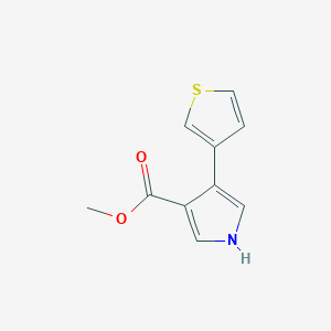 molecular formula C10H9NO2S B1313275 4-(3-噻吩基)-1H-吡咯-3-羧酸甲酯 CAS No. 188524-70-1