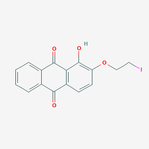 molecular formula C16H11IO4 B13132763 1-Hydroxy-2-(2-iodoethoxy)anthracene-9,10-dione CAS No. 61556-35-2