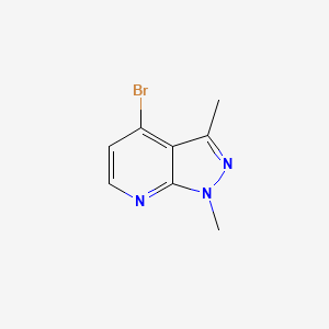 molecular formula C8H8BrN3 B13132771 4-Bromo-1,3-dimethyl-1H-pyrazolo[3,4-b]pyridine 