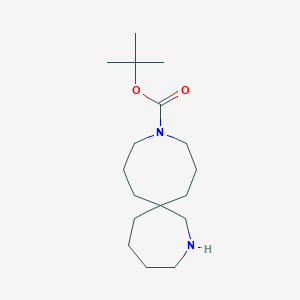 molecular formula C17H32N2O2 B13132777 Tert-butyl2,11-diazaspiro[6.7]tetradecane-11-carboxylate 